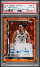 2025-26 Topps Chrome Sapphire Topps Chrome Autograph Rookies Dylan Harper #TCAR-DH card