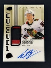 2024-25 Upper Deck Premier Acetate Auto Patch Connor Bedard #AV-CB card