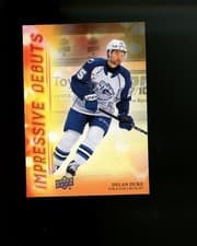 2025-26 Upper Deck AHL Impressive Debuts Dylan Duke #ID-6 card