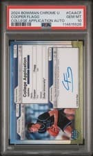 Cooper Flagg 2024-25 Bowman University Chrome College Application Autographs card