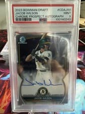 Jacob Wilson 2023 Bowman Draft Chrome Prospect Autographs card