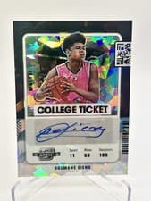 Ousmane Dieng 2022 Panini Chronicles Draft Picks Contenders Optic College Ticket Autograph card