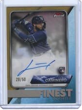 2024 Finest Rookies Autographs Junior Caminero #FR-JC card