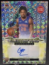 2025-26 Finest Electrifying Signatures Chaz Lanier #ESG-CL card