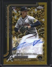 2025 Topps Gilded Collection Chrome Gold Autographs Hurston Waldrep #CGA-HW card