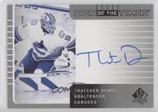 Thatcher Demko 2022 SP Authentic 2021 Update 2001-02 Retro Sign of the Times card