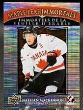 2025-26 Tim Hortons Team Canada Olympic Hockey Maple Leaf Immortals Nathan MacKinnon #ML-2 card
