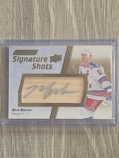 2024-25 Upper Deck Engrained Icons Signature Shots Manufactured Stick Relics Mark Messier #SS-MM card