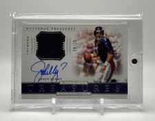 John Elway 2018 National Treasures Material Treasures Signatures card