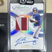2025 Panini Flawless Distinguished Patch Autographs Eli Manning #20