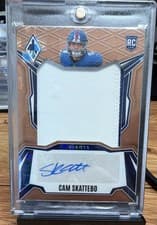 2025 Panini Prizm Rookie Patch Autographs Cam Skattebo #32 card