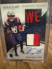 2025 Panini Immaculate Immaculate Signature Patches Rookie Kyle Williams #25 card
