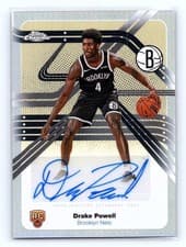 2025-26 Topps Chrome Next Stop Signatures Drake Powell #NS-DP card
