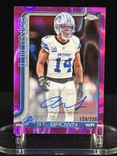 2025 Topps Chrome Autographs Amon-Ra St. Brown #BA-AS card