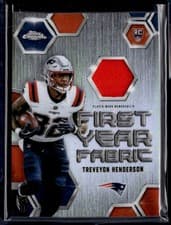 2025 Topps Chrome First Year Fabric Treveyon Henderson #FYF-THE card