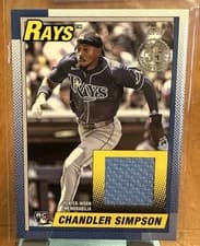 2025 Topps Update 1990 Topps Baseball Relics Chandler Simpson #90RU-CSI card