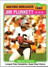 Jim Plunkett 1981 Topps card