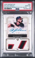 2025 Topps Definitive Collection Rookie Patch Autograph Dylan Crews #DRPA-DC