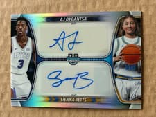 2025-26 Bowman Bowman Dual Autographs AJ Dybantsa #BDA-AY card