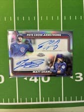 2025 Topps Chrome Update Dual Autographs Matt Shaw / Pete Crow-Armstrong #DA-CSA card
