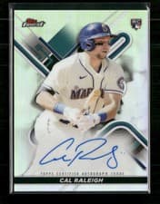 Cal Raleigh 2022 Topps Finest Autographs card