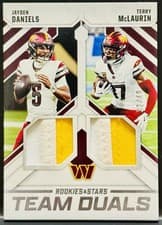 2025 Panini Rookies & Stars Team Duals Jayden Daniels / Terry McLaurin #TD-WAS card
