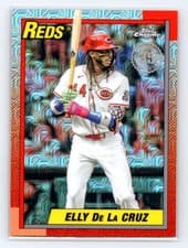 2025 Topps Update 1990 Topps Chrome Baseball Elly De La Cruz #U90C-5 card