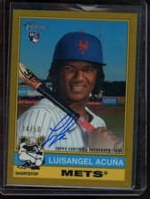 2025 Topps Heritage Chrome Autographs Luisangel Acuña #BCA-LA card