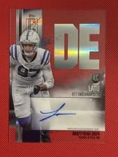 2024 Topps Signature Class Rookie Class Crystal Clear Autographs Laiatu Latu #RCC-LL card