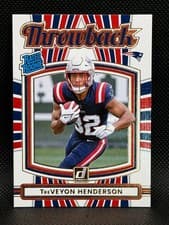 2025 Donruss Rated Rookie Throwback TreVeyon Henderson #19 card
