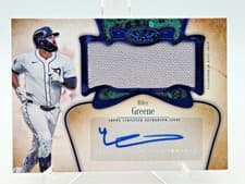 2026 Topps Tier One Autographed Tier One Jumbo Relics Riley Greene #AT1JR-RG card