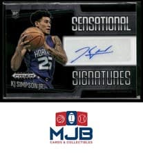 2024-25 Panini Prizm Sensational Signatures KJ Simpson Jr. #SS-KJS card