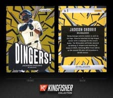 Jackson Chourio 2025 Panini Prizm Dingers card