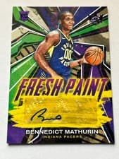 Bennedict Mathurin 2022 Panini Court Kings Fresh Paint Autographs card