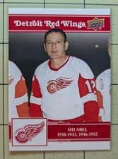 2025-26 Upper Deck Detroit Red Wings Centennial Base Set Sid Abel #84 card