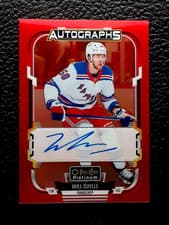 2025-26 O-Pee-Chee Platinum Red Rainbow Autos Will Cuylle #RA-WC card