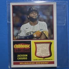 2025 Topps Heritage Clubhouse Collection Relics Jackson Chourio #CCR-JC card