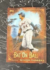 2025 Topps X Bob Ross: The Joy of Baseball Bat on Ball Miguel Cabrera #BOB-6 card