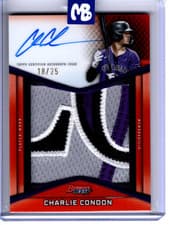 2025 Bowman's Best Prospect Patch Autographs Charlie Condon #PPA-CC card