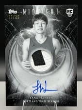 2025-26 Topps Midnight Rookie Jersey Autographs Yang Hansen #RJA-YH card