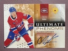 2024-25 Upper Deck Ultimate Collection Ultimate Phenoms Oliver Kapanen #UP-OK card