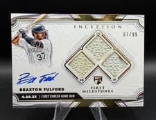 2025 Topps Inception MLB First Milestone Autograph Relics Home Run Braxton Fulford #ARHR-BF card
