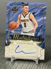 Christian Braun 2024-25 Panini Court Kings Masterstrokes Autographs card