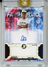2025-26 Topps 3 Fresh Force Relic Autos Derik Queen #FFR-DQ card