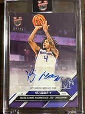 PJ Haggerty 2024-25 Bowman U Now Autographs Purple card