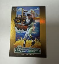 2025 Panini Three and Two Downtown Roberto Clemente #9 card
