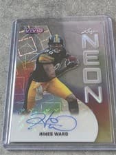 2025 Leaf Vivid Neon Autographs Hines Ward #NA-HW1 card