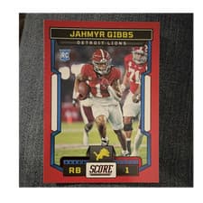 Jahmyr Gibbs 2023 Panini Score card