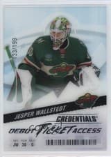 2024-25 Upper Deck Credentials Acetate Debut Ticket Access Jesper Wallstedt #DTAA-JW card