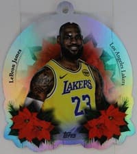 LeBron James 2025 Topps Holiday Oversized Die-Cut Ornament card